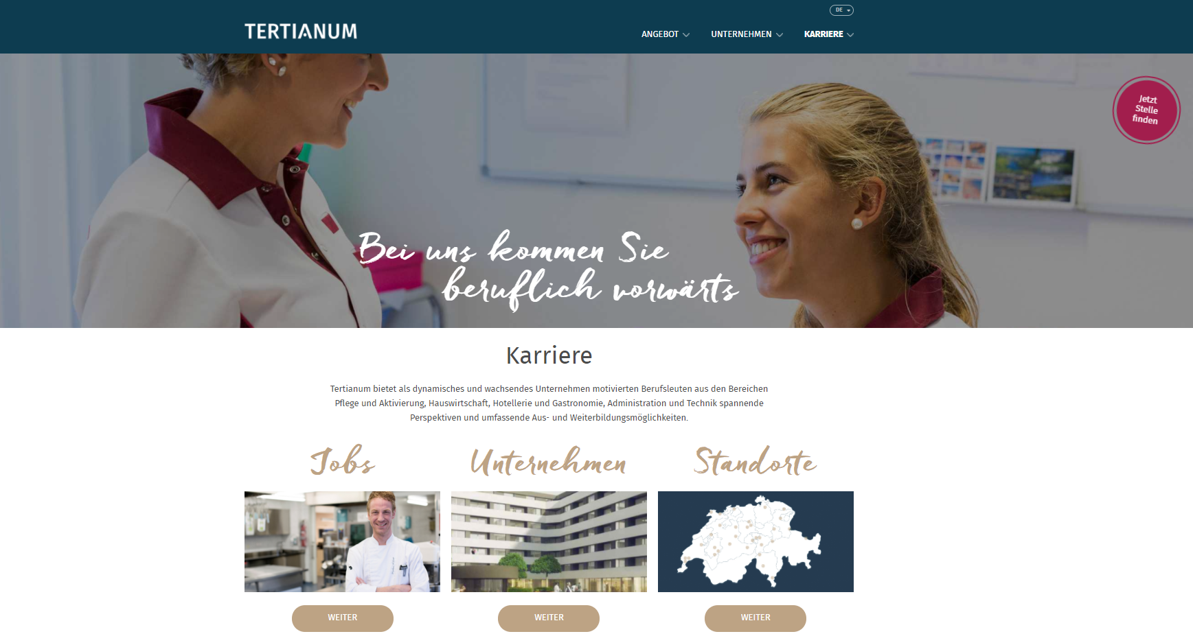 Content Marketing Content Formates Neuer Markenauftritt Tertianum Management AG